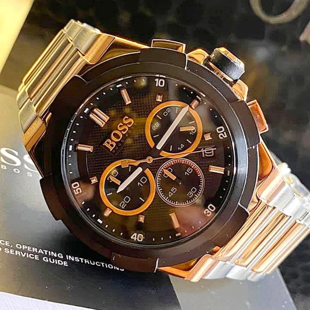 Hugo Boss Men’s Supernova Two-Tone Stainless Steel Watch NEW